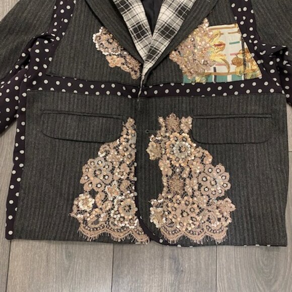 Antonio Marras Patchwork Embellished Blazer Size US M - Picture 4 of 9